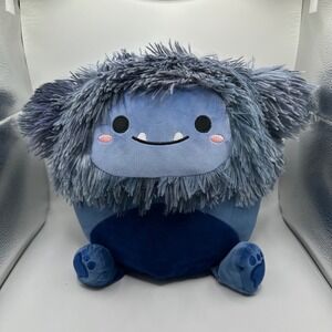 Squishmallow Dani The Bigfoot Blue Gray Plush‎ Fuzzy Hair Stuffed Animal